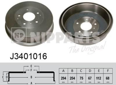 NIPParts J3401016 тормозной барабан на NISSAN VANETTE CARGO фургон (HC 23)