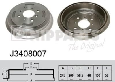 NIPPARTS Барабан тормозной SUZUKI LIANA/BALENO (4351160G10, J3408007)