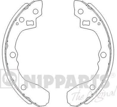 NIPPARTS Колодки тормозные барабанные Kia Rio 00-05 200x26 (0K30A2628Z, J3500321)