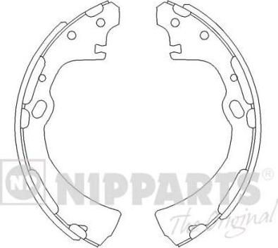 Nipparts Колодки торм.бар.NISSAN TERRANO/PICK UP/VANETTE 2.0D-2.7D 87-96 (J3501038)