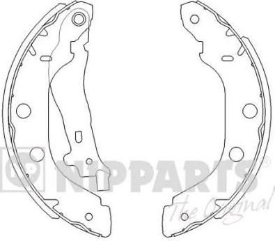 NIPPARTS Колодки торм.бар.NISSAN PRIMERA (P11) 96-02/RENAULT KANGOO 96- (362362J, J3501051)