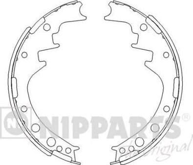 NIPParts J3502024 комплект тормозных колодок на TOYOTA HIACE I Wagon (LH1_, RH1_, LH3_, RH3_, LH2_, RH2_)