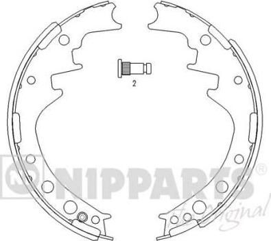 NIPParts J3502033 комплект тормозных колодок на TOYOTA HIACE I Wagon (LH1_, RH1_, LH3_, RH3_, LH2_, RH2_)