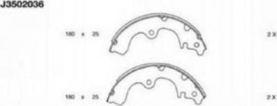 NIPParts J3502036 комплект тормозных колодок на TOYOTA STARLET (_P7_)