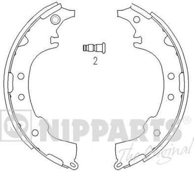 NIPParts J3502068 комплект тормозных колодок на TOYOTA PICNIC (_XM10)