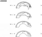 NIPParts J3505026 комплект тормозных колодок на HYUNDAI S COUPE (SLC)