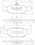 NIPPARTS Колодки тормозные OPEL ASTRA F/DAEWOO NEXIA/CHEVROLET LANOS 1.4/1.5 97> передние (571492, J3600901)