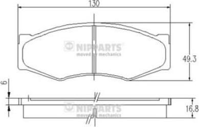 NIPPARTS Колодки тормозные NISSAN BLUEBIRD/SERENA 1.6-2.0 86- передние (D106MS2825, J3601011)