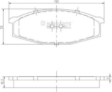 NIPPARTS Колодки тормозные перед. NISSAN Patrol 2,8-4,2L 85-97 (41060-T7890, J3601034)