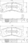 NIPPARTS Колодки тормозные перед. SUZUKI Swift II/Sunny II 1,6-1,8L 86-01 (5520062811, J3601035)