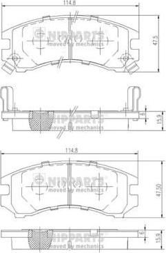 NIPPARTS Колодки тормозные перед. SUZUKI Swift II/Sunny II 1,6-1,8L 86-01 (5520062811, J3601035)