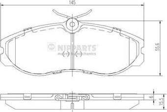 NIPPARTS Колодки тормозные передние FORD MAVERICK NISSAN TERRANO II (1957042, J3601056)