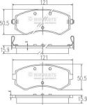 NIPPARTS Колодки тормозные передние NISSAN ALMERA N15 97-00 PATROL 97-10 задние (41060-2N290, J3601060)