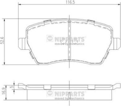 NIPPARTS Колодки тормозные NISSAN MICRANOTETIIDA 01- передние (J3601085)