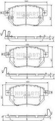 NIPPARTS Колодки торм. INFINITI INFINITY FX35/45 03- /MURANO 05- пер. (41060CA090, J3601092)