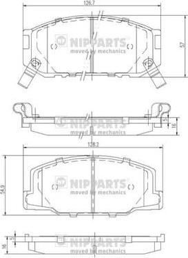 NIPPARTS Колодки тормозные перед. TOYOTA Celica 1,6-2,8L 82-86 (446528151, J3602031)