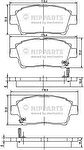 NIPPARTS Колодки тормозные передние TOYOTA COROLLA PRIUS YARIS 99- (446552170, J3602088)