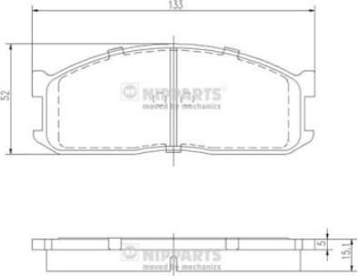 NIPParts J3603025 комплект тормозных колодок, дисковый тормоз на MAZDA E-SERIE фургон (SR2)