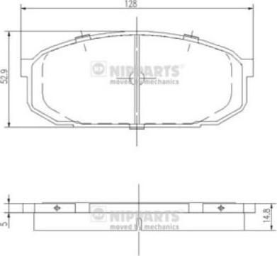 NIPPARTS Колодки тормозные перед. MAZDA 323 IV/V 1,6-2,0L 87-98 (BOY1-33-23ZA, J3603039)