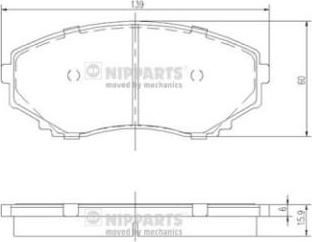 NIPPARTS Колодки торм. Mazda E2000/E2200/MPV I 2,5TD/3,0i V6 96-99 (S4YK3323Z, J3603046)