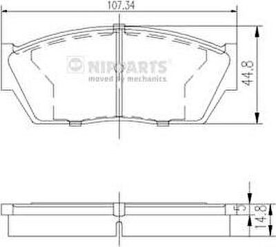 NIPParts J3604013 комплект тормозных колодок, дисковый тормоз на HONDA CIVIC III Hatchback (AL, AJ, AG, AH)