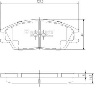NIPPARTS Колодки тормозные перед. HONDA Accord II 1,8L 83-87 (45022-SA6-N50, J3604020)