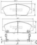NIPPARTS Колодки тормозные HONDA ACCORD/PRELUDE 93-98 передние (45022-SN7-G42, J3604037)