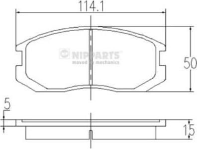 NIPPARTS Колодки тормозные MITSUBISHI COLT/LANCER 1.3-1.6 88-03 передние (572375, J3605032)