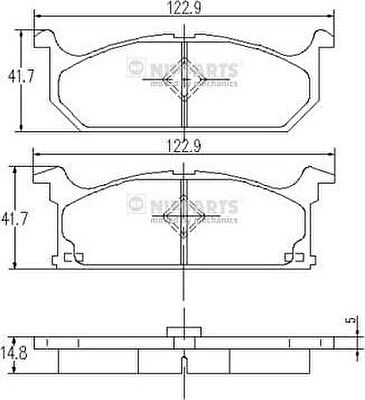 NIPParts J3608004 комплект тормозных колодок, дисковый тормоз на SUZUKI SWIFT I (AA)