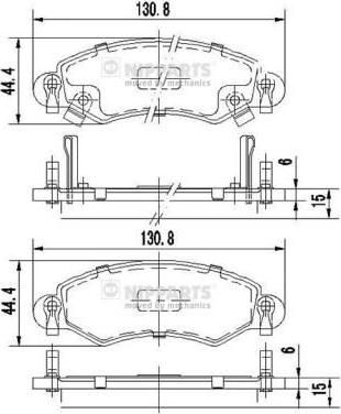NIPPARTS Колодки тормозные передние OPEL AGILA 00- SUZUKI IGNIS 03- (4706835, J3608025)