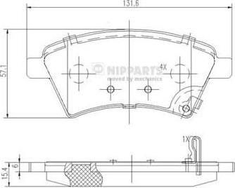 NIPPARTS Колодки тормозные SUZUKI SX4 06- (Венгерская сборка) передние (5581079J00, J3608028)