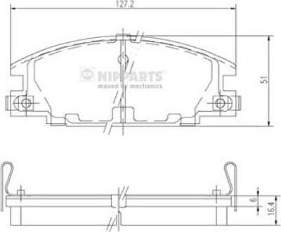 NIPPARTS Колодки тормозные OPEL FRONTERA 92-98/ISUZU TROOPER 84-91 передние (8-94461-155-0, J3609004)