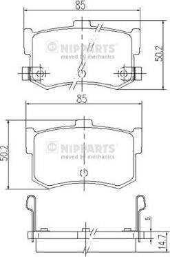 NIPParts J3610502 комплект тормозных колодок, дисковый тормоз на ACURA LEGEND
