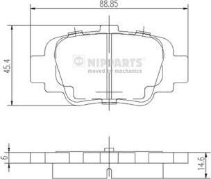 NIPParts J3611035 комплект тормозных колодок, дисковый тормоз на NISSAN MICRA II (K11)