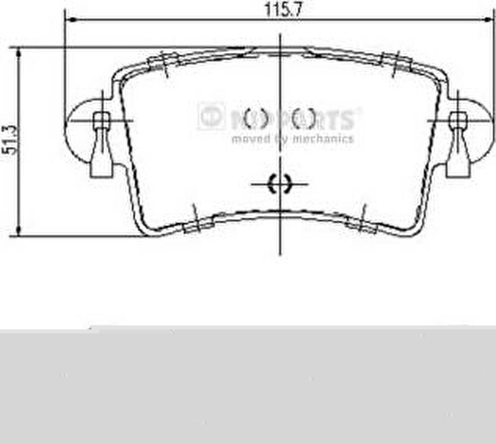 NIPPARTS Колодки тормозные зад. OPEL MOVANO// MASTER II/III // INTERSTAR 1,9-3,0L 07/98-> 1605982/4403467/93173182/09111467/7701206763/4406000QAE (573055, J3611046)