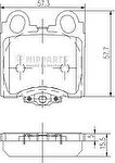 NIPPARTS Тормозные колодки задние LEXUS GS 97- IS 99- (04466-30161, J3612017)