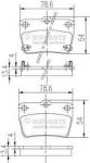 NIPPARTS Колодки тормозные задние TOYOTA RAV4 II 1,8-2,0i 16V 2,0D 08 00- 78,5X54X14mm (0446642040, J3612020)