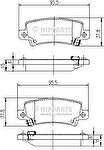 NIPPARTS Колодки тормозные TOYOTA COROLLA (E12) 02>06 с датчиком задние (GDB3289, J3612025)