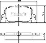 NIPPARTS Колодки тормозные TOYOTA CAMRY V20 2.2-3.0 96-01/V30 2.4-3.0 01- задние (0446632040, J3612032)