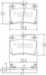 NIPPARTS Колодки торм. диск. задние MITSUBISHI PAJERO II (V2_W/V4_W) 2,5TD/3,0i 12/90-04/00/ PAJERO SPORT (K90) 11/98-05/06 78,8X58,9X15mm (GDB3239, J3615011)