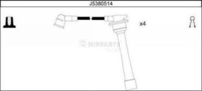 NIPParts J5380514 комплект проводов зажигания на HYUNDAI ELANTRA седан (HD)