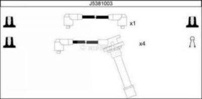 NIPPARTS Комплект высоковольтных проводов NISSAN Sunny III(N14)/Primera(P10/P11) 1,4/1,6L 90-02 (22450-74Y26, J5381003)