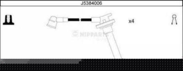 NIPParts J5384006 комплект проводов зажигания на HONDA CIVIC VI Fastback (MA, MB)