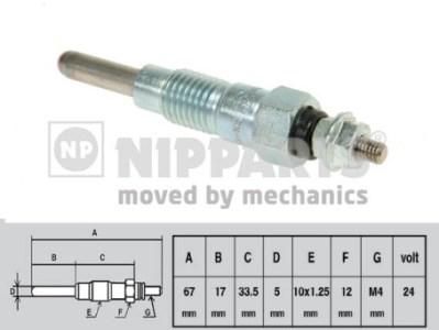 NIPParts J5711015 свеча накаливания на NISSAN PATROL III/2 Hardtop (K260)