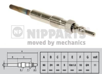 NIPParts J5715014 свеча накаливания на RENAULT TWINGO II (CN0_)