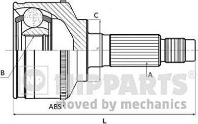 NIPParts N2820521 шарнирный комплект, приводной вал на HYUNDAI i10 (PA)