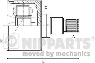 NIPParts N2832003 шарнирный комплект, приводной вал на TOYOTA CELICA (TA60, RA40, RA6_)