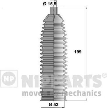 NIPParts N2840508 комплект пылника, рулевое управление на HYUNDAI SANTA FE II (CM)
