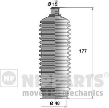 NIPParts N2840511 комплект пылника, рулевое управление на CHEVROLET EPICA (KL1_)
