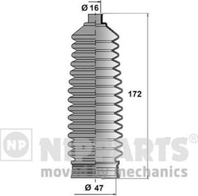 Nipparts Пыльник рулевой рейки HYUNDAI i20 08-/KIA SOUL 08- (N2840514)